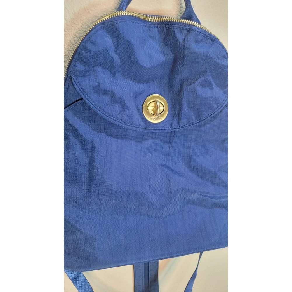 Baggallini women's convertible backpack‎ sling bag blue nylon